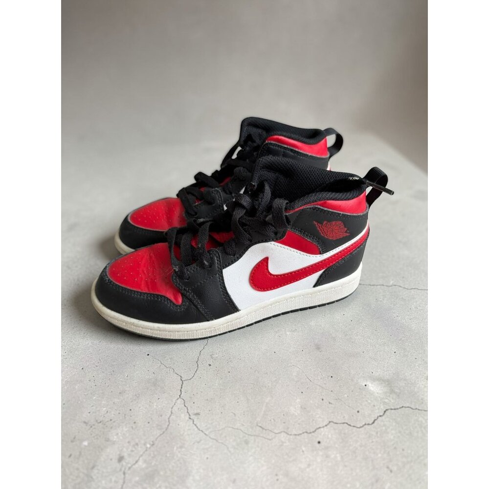 Nike Kids Red Black White High-Top Sneakers